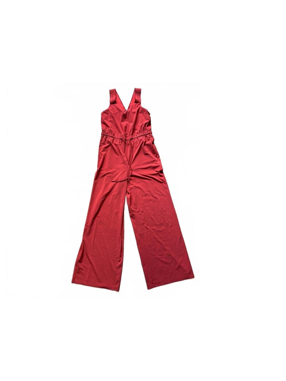 ATHLETA Savannah Wide Leg Jumpsuit - Currant Red Size 6